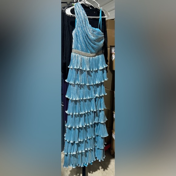 Mac Duggal Dresses & Skirts - Mac Duggal 27677 NWT One Of A Kind Metallic Blue Dress